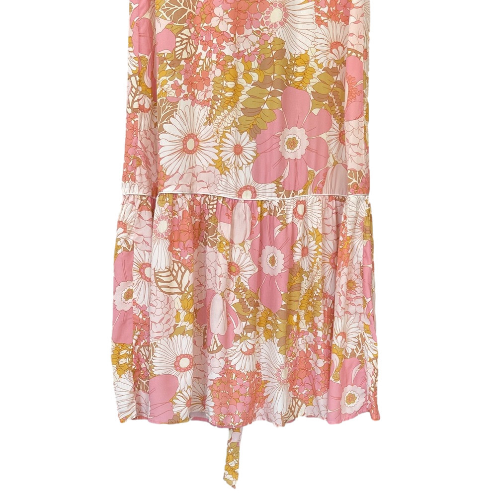 Floral Pink and Gold Maxi Dress - Picture 11 of 13